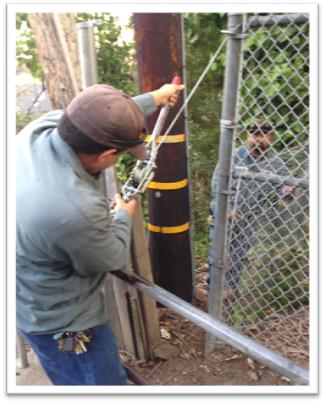 Description: Holly Path Fence repair 2